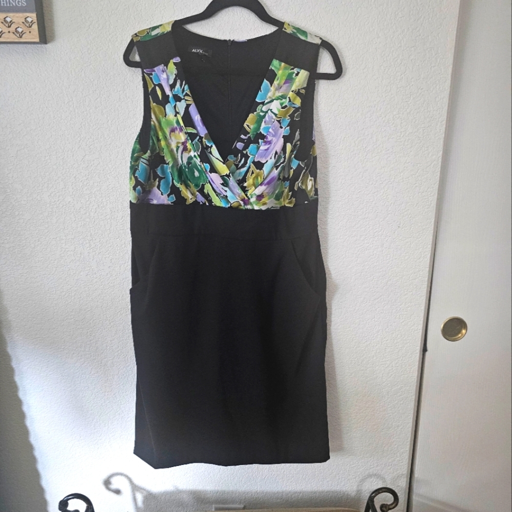 Floral Black Dress